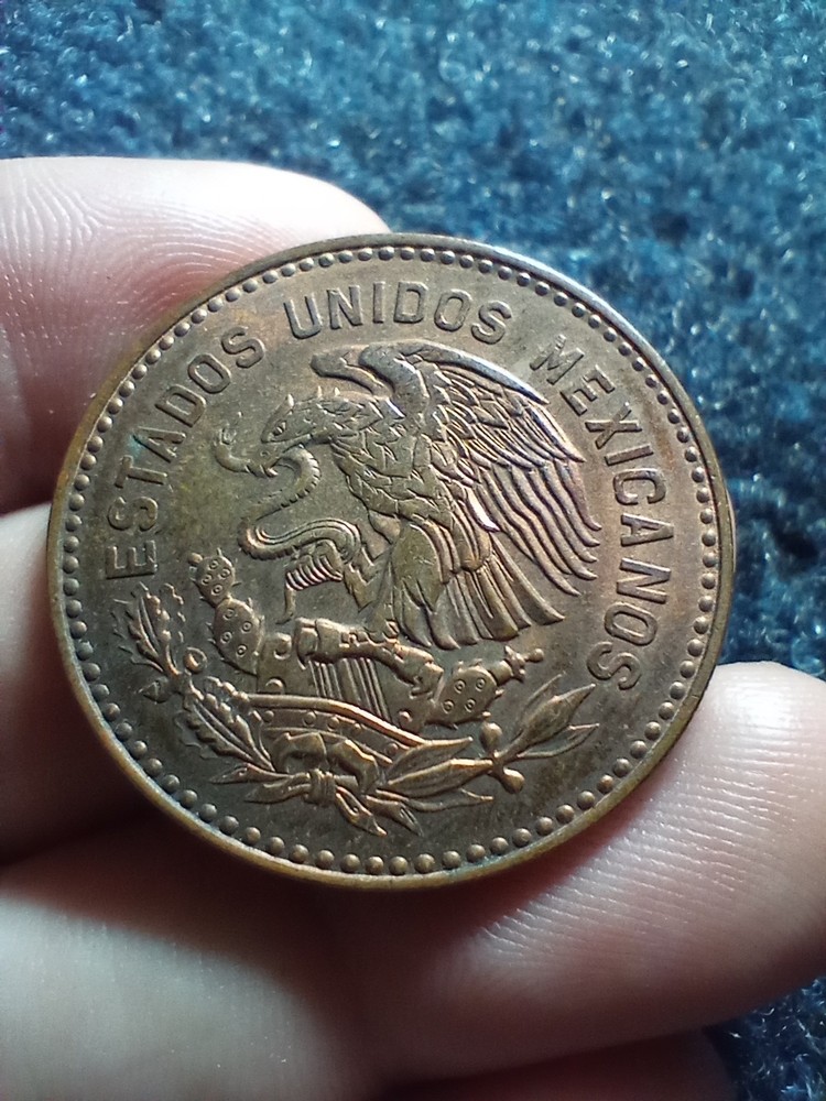 1956 Mexico 50 centavos coin