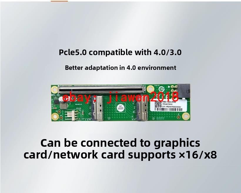 2 Port MCIO 8I To PCIe x16 Slot SFF-TA-1016 Adapter PCle 5.0 MCIO x16/x8 US