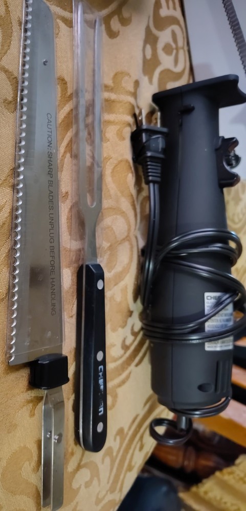 Chefman Electric Knife with Carving Fork & Space Saving Storage Case