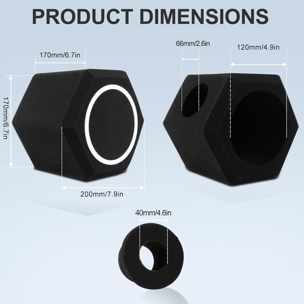 Microphone Wind Shield Pop Filter Microphone Isolation Ball, Acoustic Filter for