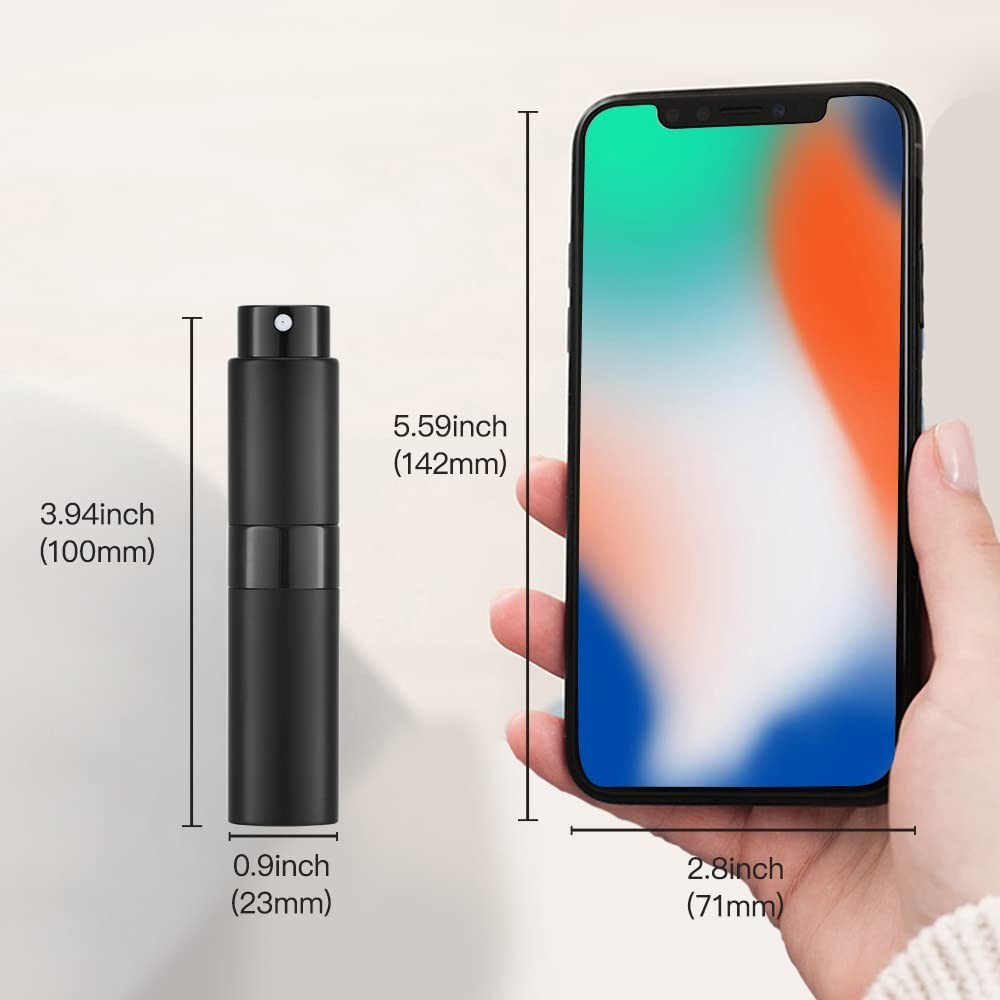 8ML Atomizer Perfume Spray Bottle for Travel, Empty Refillable Cologne Dispense