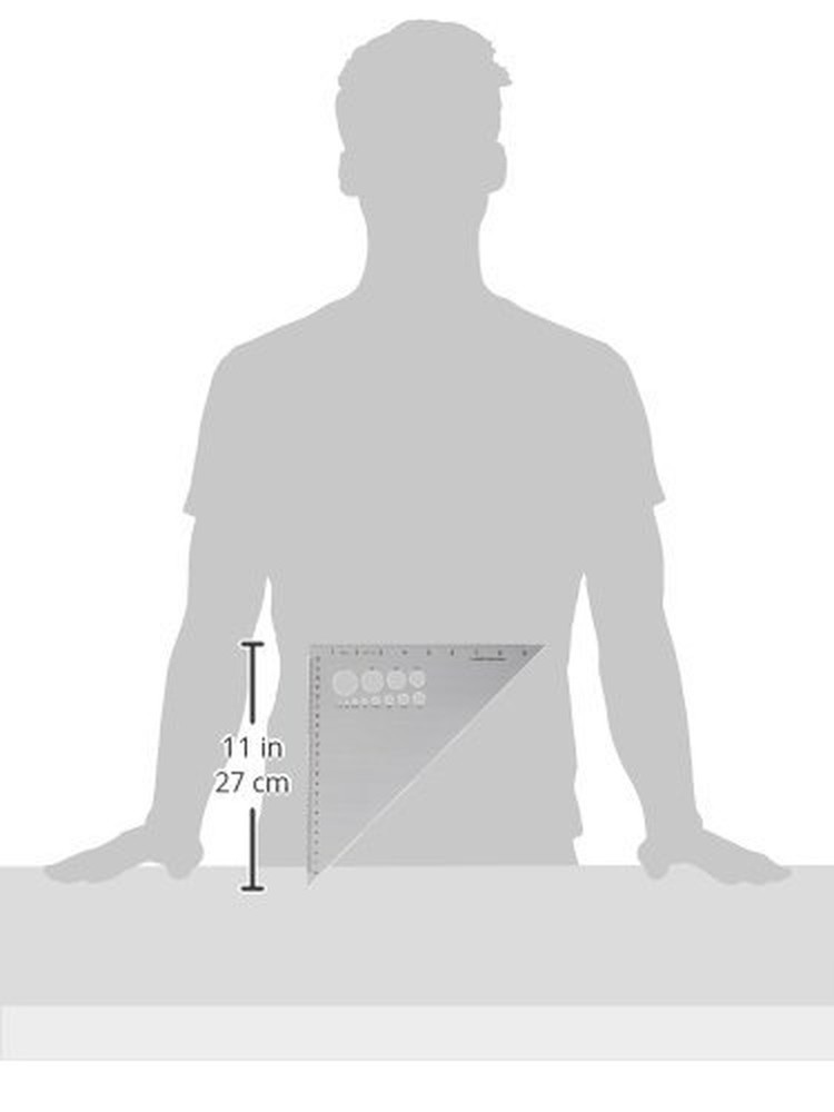 Ludwig Precision 10" 45-90-Degree Aluminum Drafting Triangle, 83110