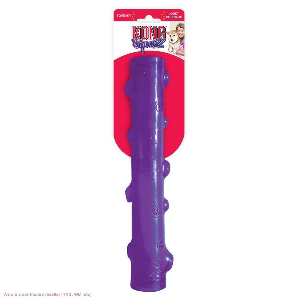 KONG Squeezz Stick Fetch Dog Toy - Purple - L *BRAND NEW*