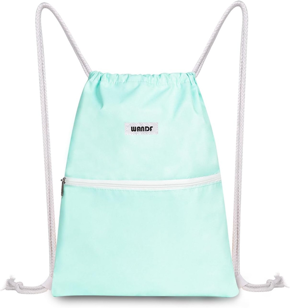 Drawstring Backpack String Bag Sackpack Cinch Water Resistant Nylon for Gym Shop