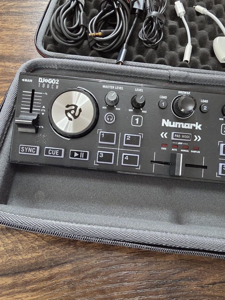 Numark DJ2GO2 Touch | Pocket DJ Controller with Jog Wheel Scratch