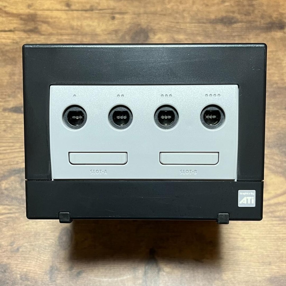 Nintendo GameCube Black Video Game Console & controller W/ Box & Adapter & Cord