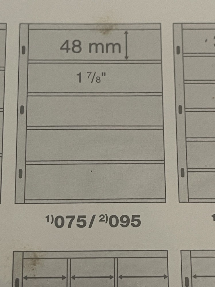 LINDNER 075 Uniplate - Black - 5 Pages- 4 Strips Per Page