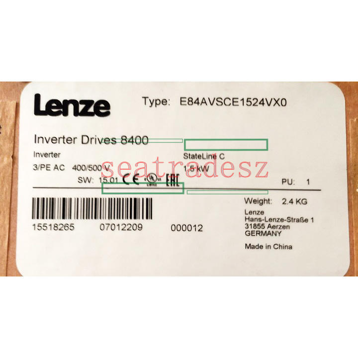 1PC New Lenze E84AVSCE1524VX0 Inverter