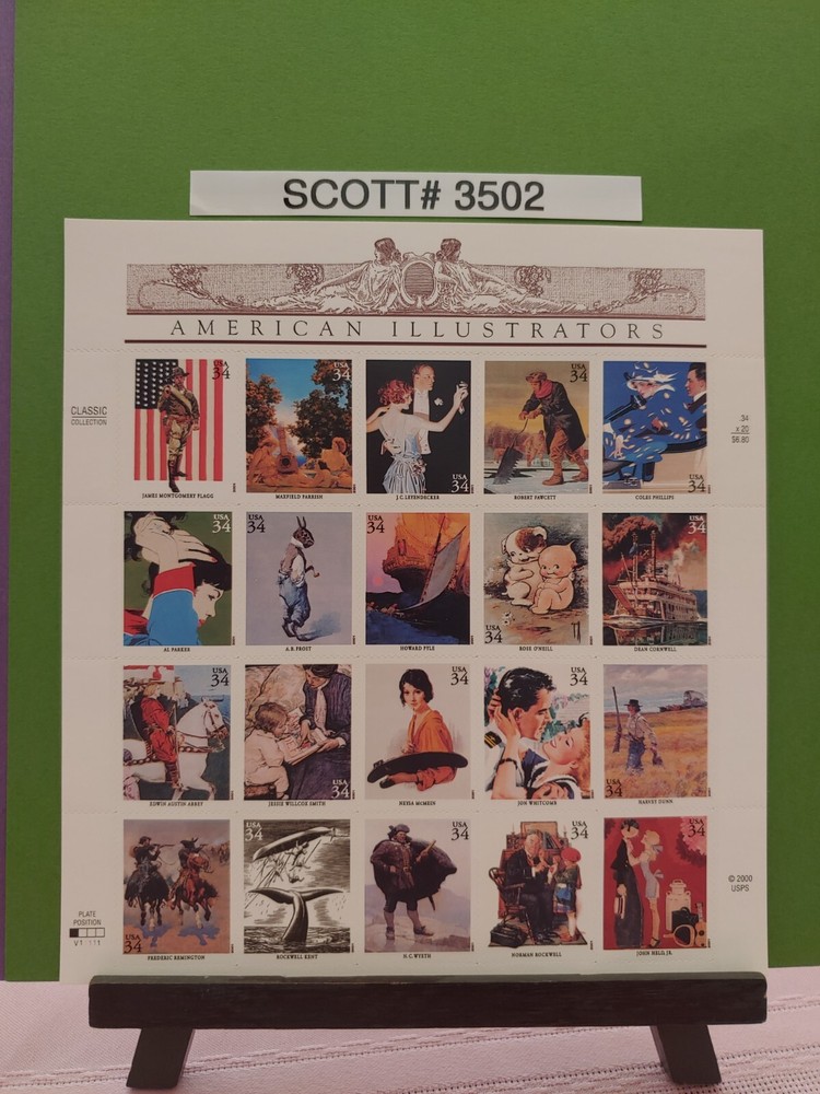 Scott # 3502 American Illustrators - USPS Postage Stamps