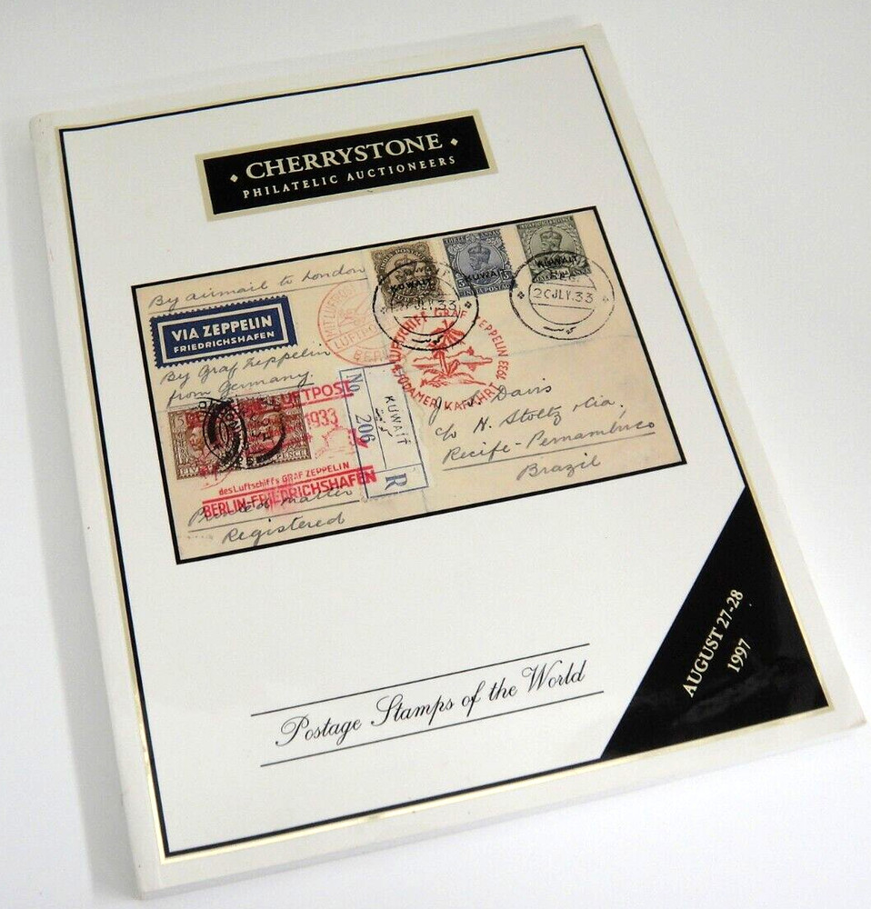 Cherrystone Stamp Auction Catalog 1997 Flight Zeppelin Covers Autographs Foreign