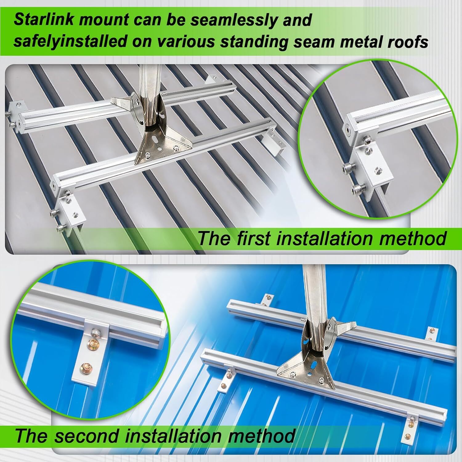 Adjustable Starlink Gen 3 Roof Mount, Ybervont Stainless Steel Mounting Kit