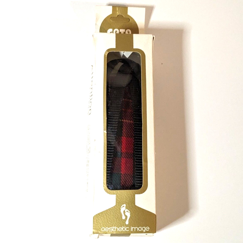Red Plaid Camera Strap Adjustable Comfortable Quick Release Hiking Shoulder Gear