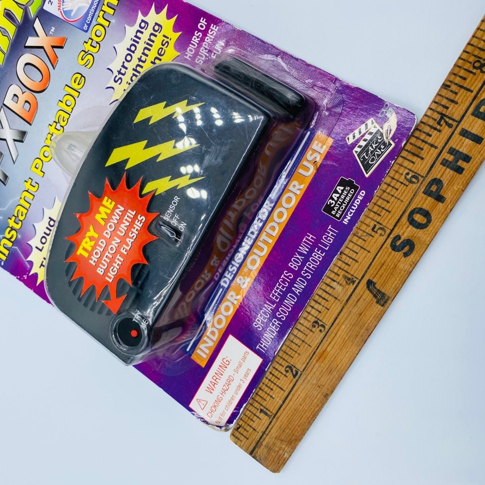 Thunder Lightning FX Box Instant Portable Storm Loud Crashes & Strobing Flashes
