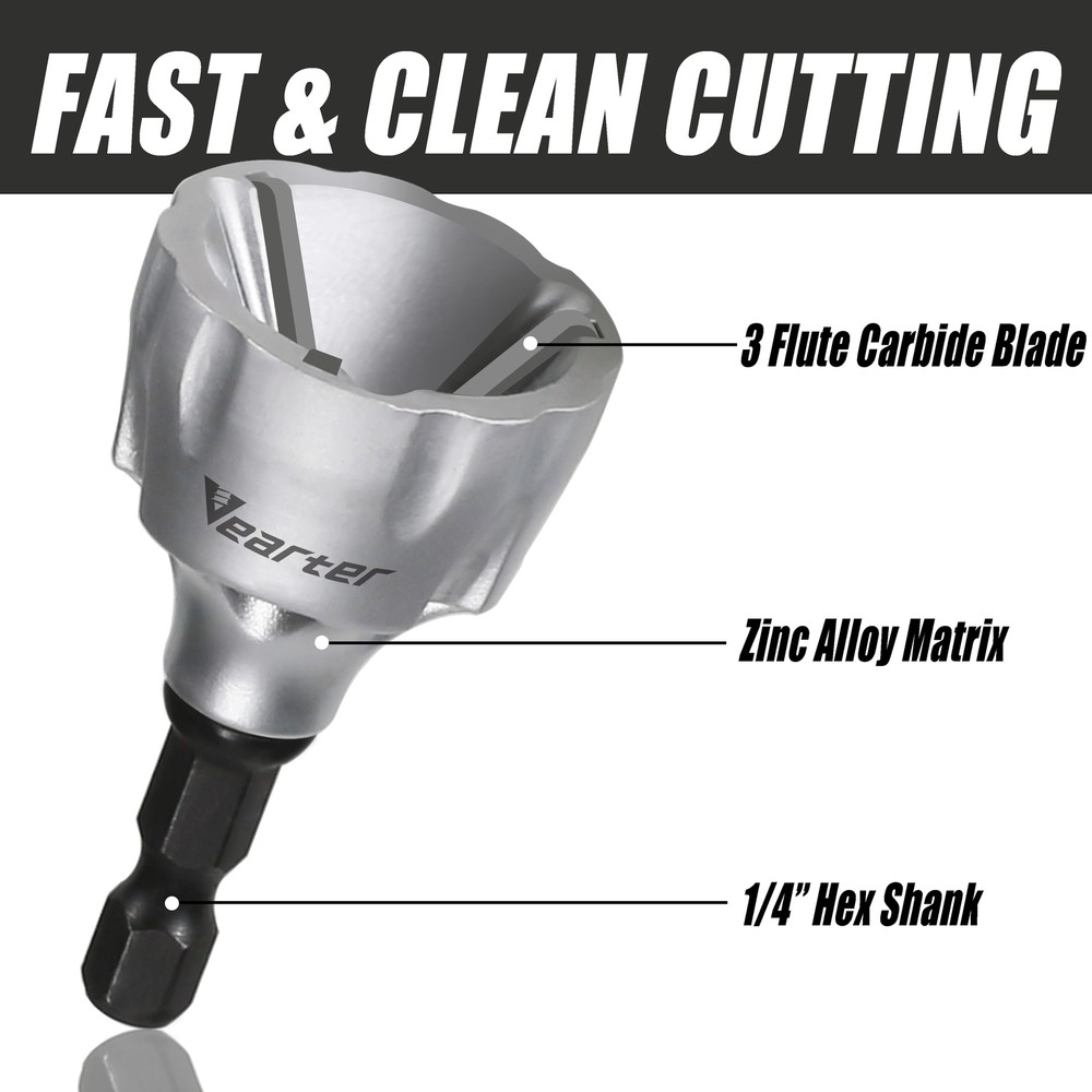 Deburring External Chamfer Tool Metal Chamfering Drill Bit Hex Shank 1/8" - 3/4"