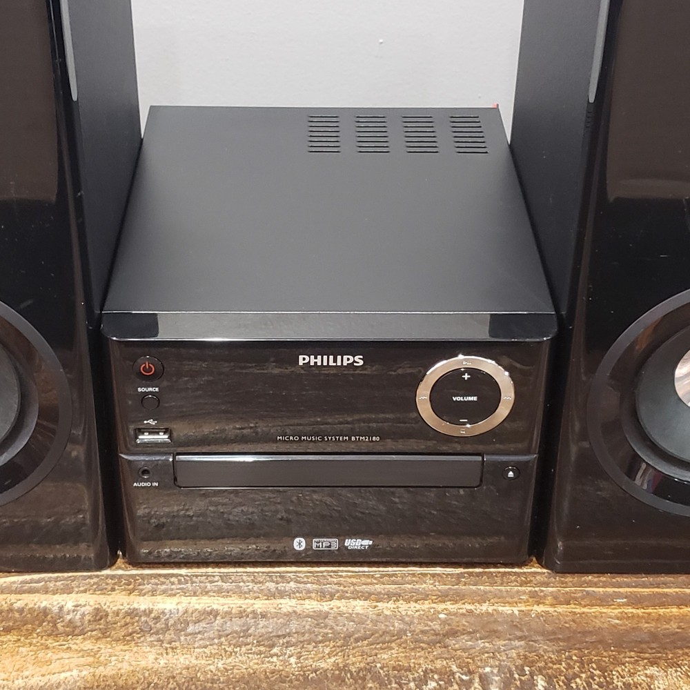 Philips BTM2180 Micro Music System Bluetooth CD MP3 USB Tested