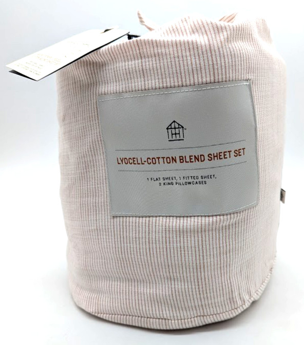 *NEW* 4pc Micro Stripe Sheet Set - Hearth & Hand™ with Magnolia - KING