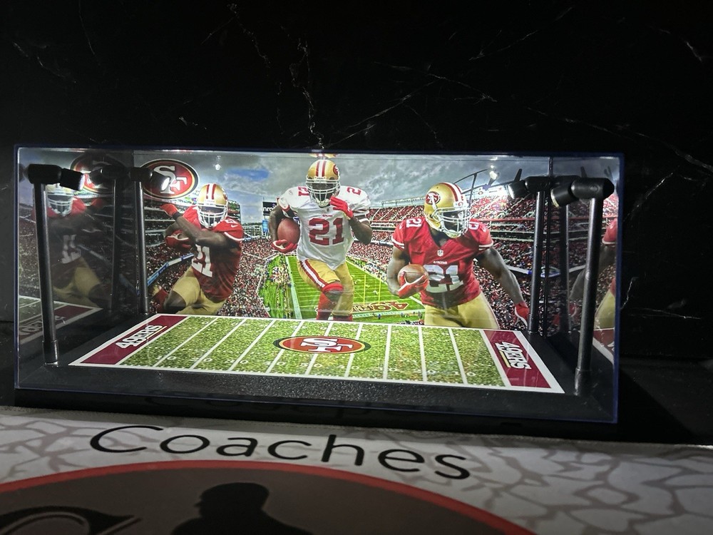 Frank Gore Custom 2 Mini Helmet LED display case for PSA & BGS slabs