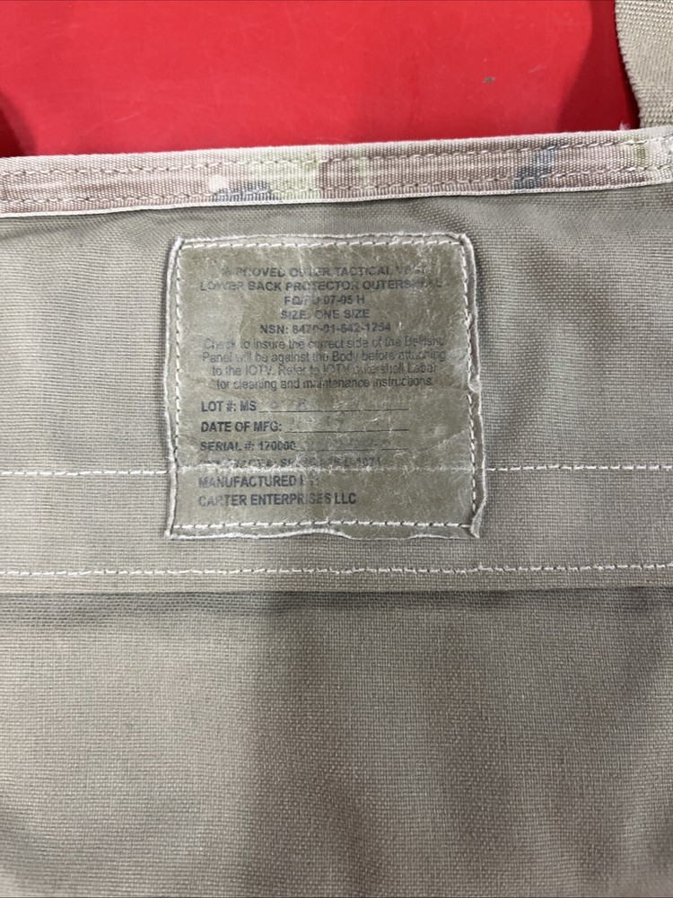 OCP LOWER BACK PROTECTOR WITH SOFT INSERT PRE-OWNED OCP MULTICAM