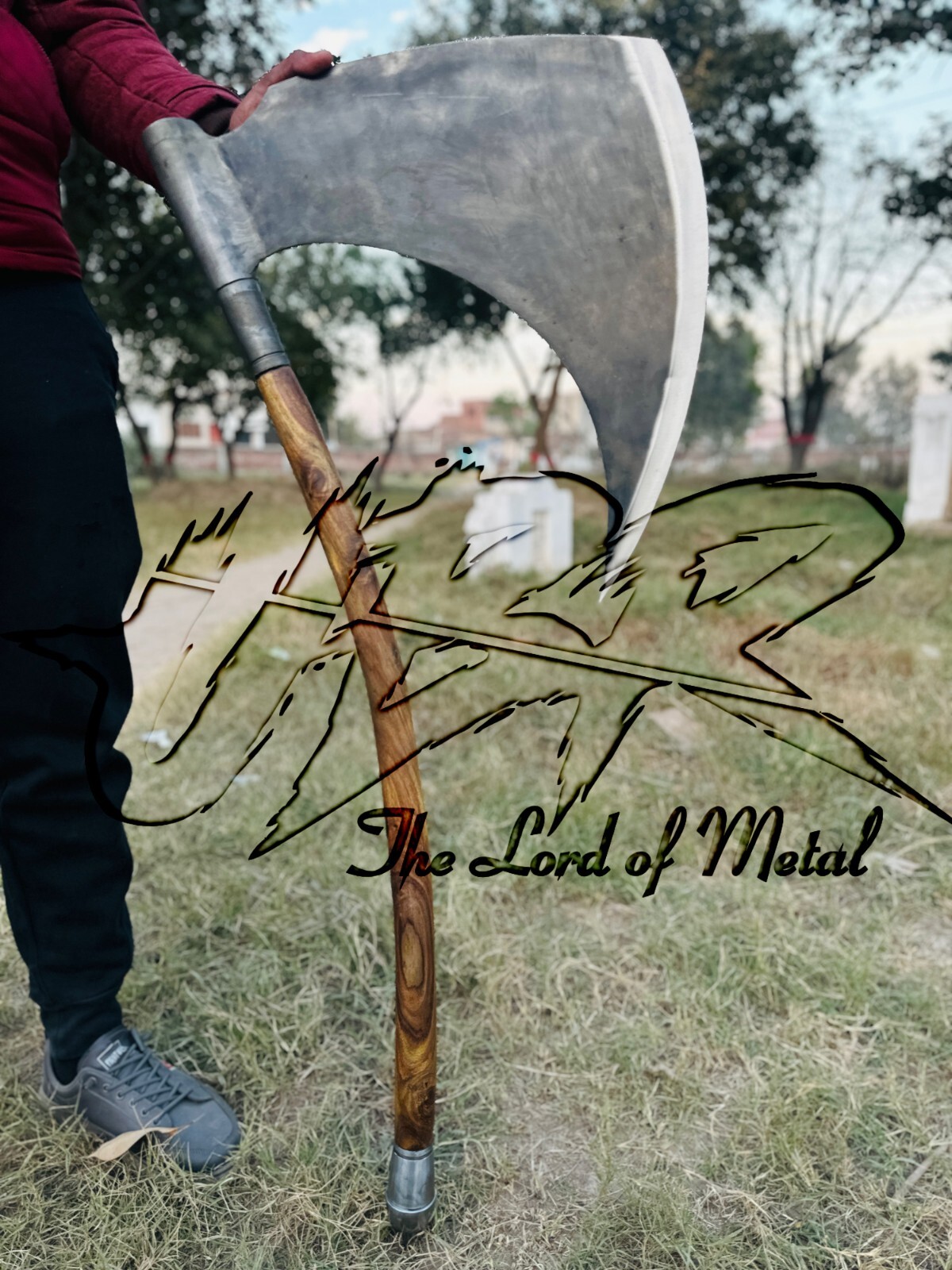 Death Dealer Axe CUSTOM Hand Forged With Leather Sheath