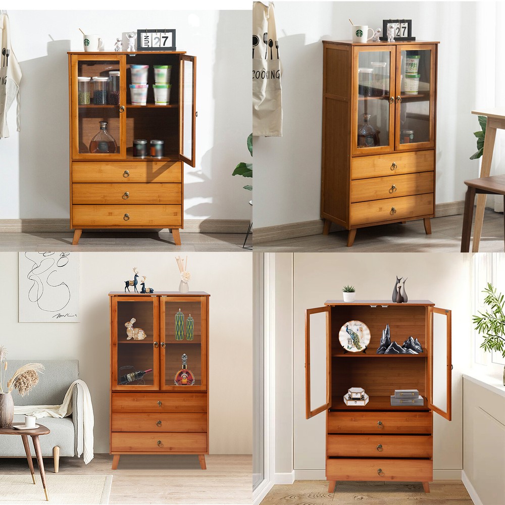 Accent Storage Cabinet with 2 Doors Buffet & Sideboard Decorative Cabinet