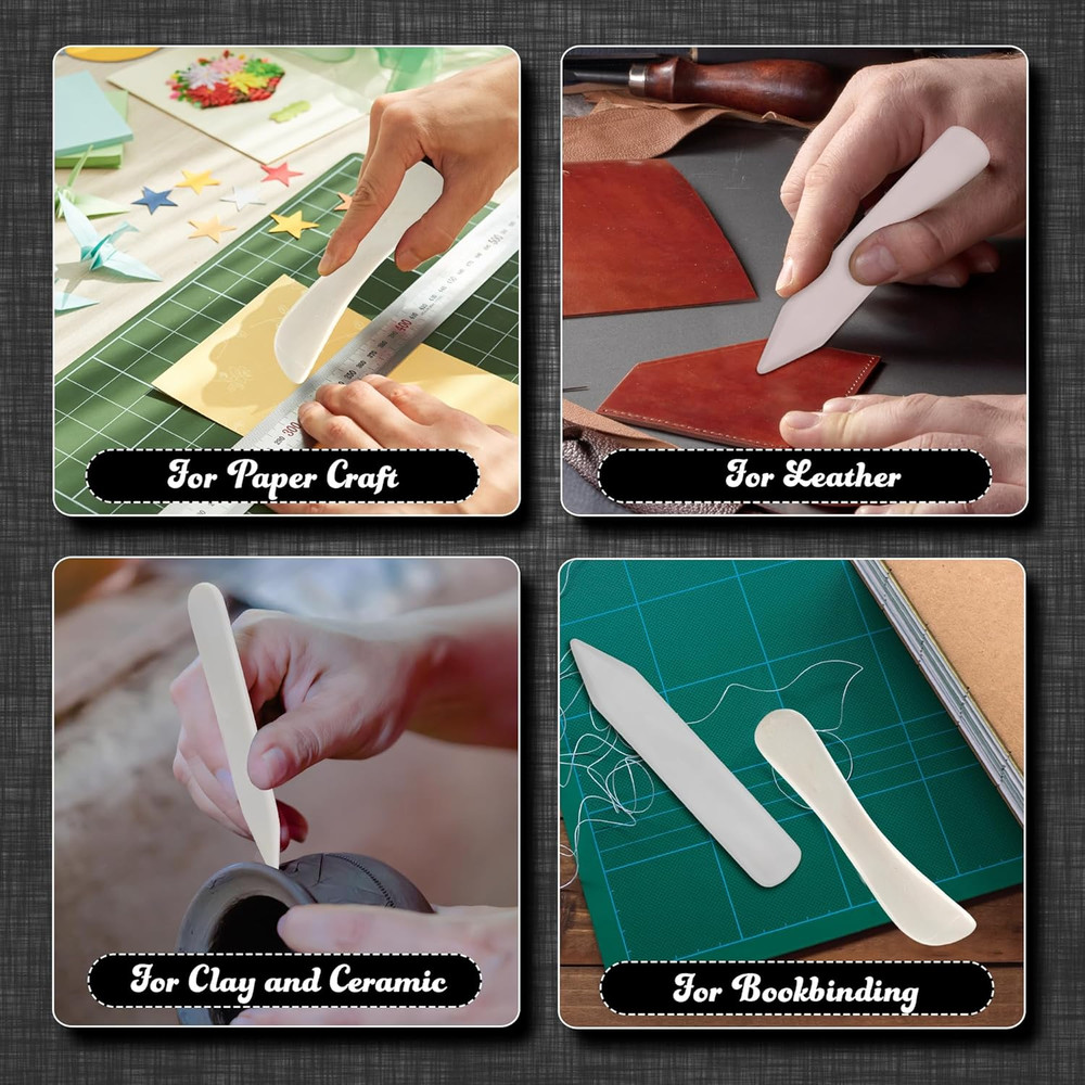 Bone Folder & Creaser Tool - 2PCS - Scoring, Folding for Origami, Paper Crafts,