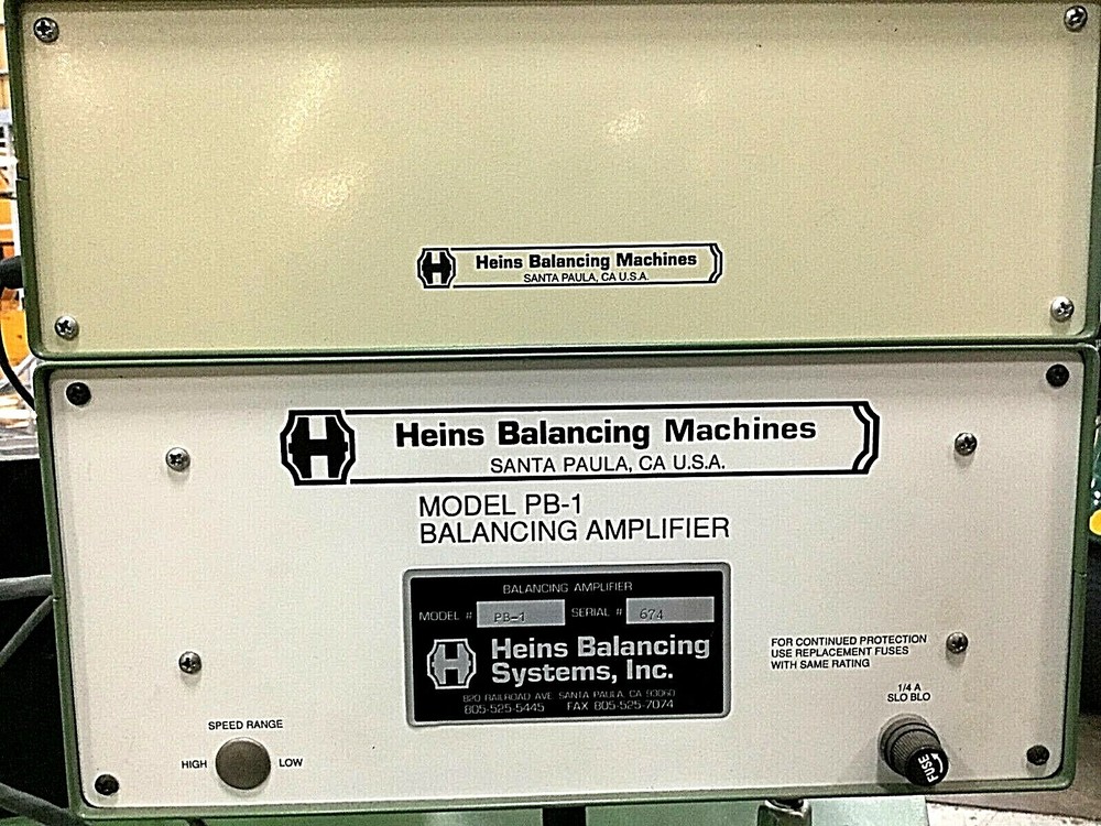 HEINS BALANCING SYSTEMS SPV-10 TURBINE BALANCER