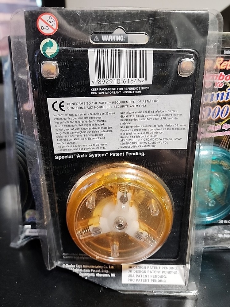 Magic Return Jumbo Yo-Yo Millennium 2000 Orange - New (Damaged Box)