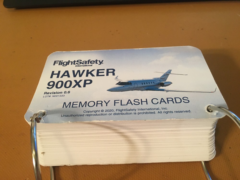 FlightSafety Hawker 900XP Memory Flash Cards