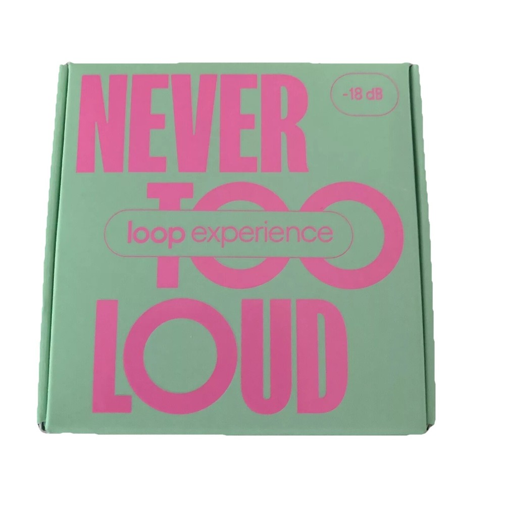 Loop Experience Never Too Loud Earplug Hearing Protection Swinging Silver *READ*