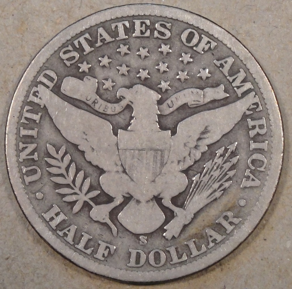 1904-S Barber Half Dollar 50c G+