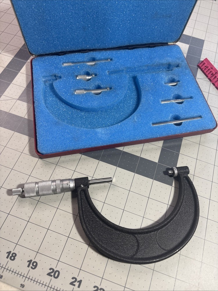 Central Tool Multi Anvil Micrometer 0-4” w/ Standards & Case Providence, RI