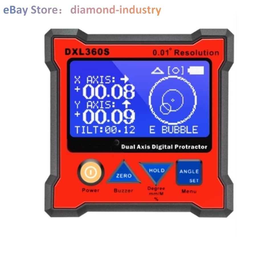 High Precision DXL360S Inclinometer Dual axis Digital Display Angle Ruler