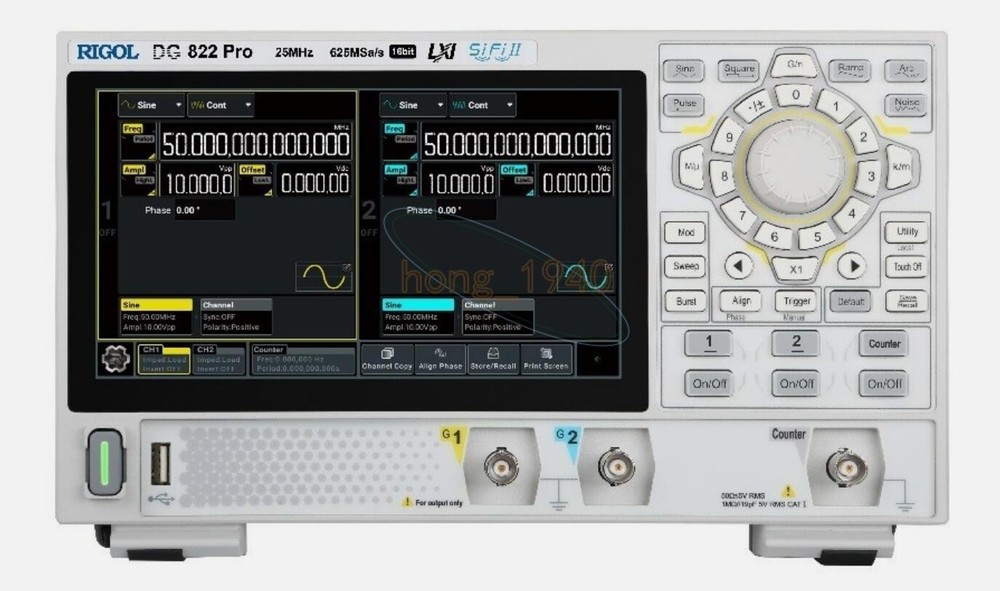 Rigol DG822 Pro 2-Channel 25 MHz Function Arbitrary Waveform Generator