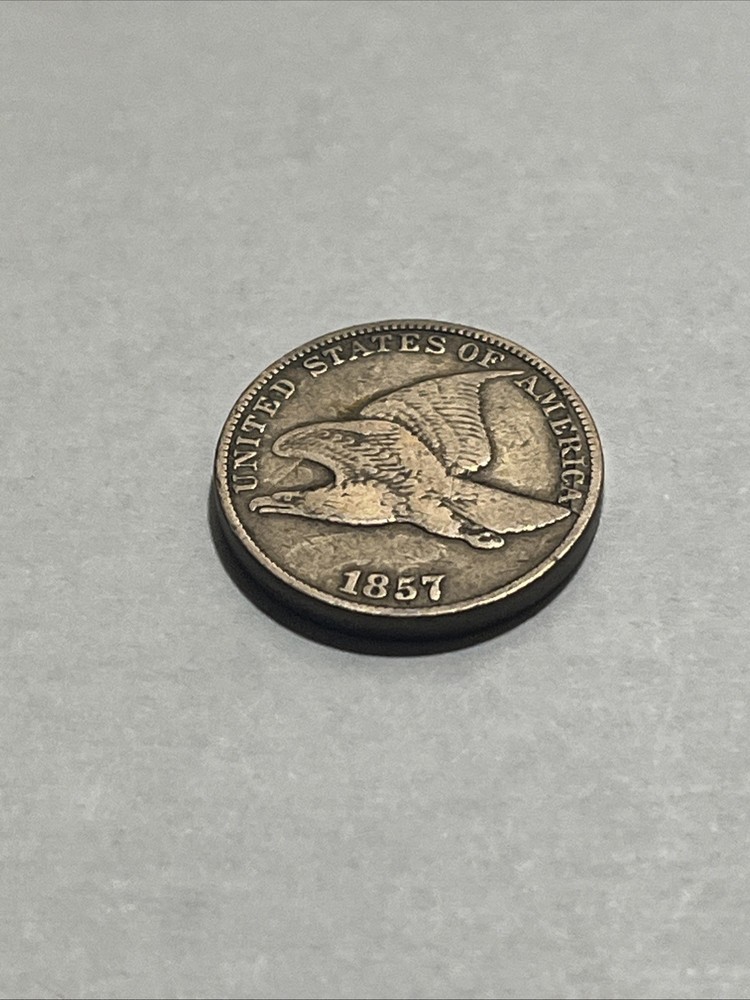 1857 Flying Eagle Small Cent Penny, FE US 1c Copper Type Coin