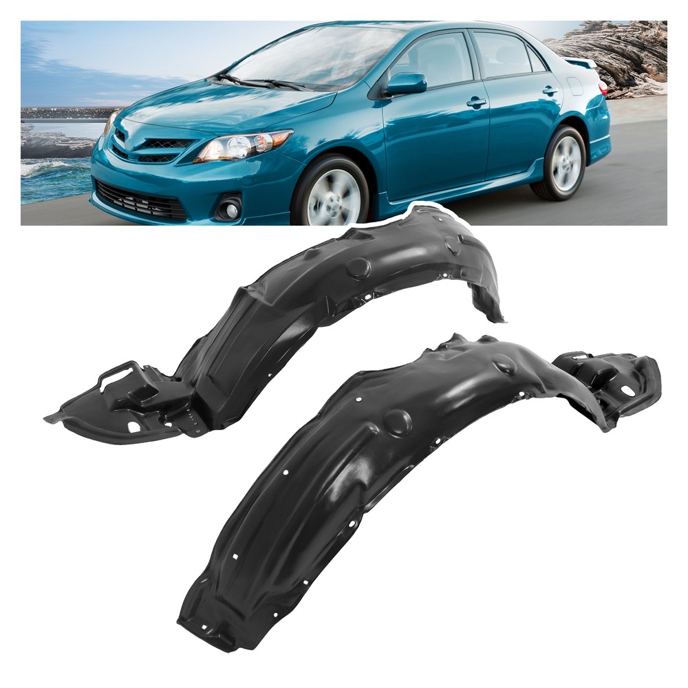 Inner Fender Liner Splash Shield Left & Right  For 2011-2013 Toyota Corolla