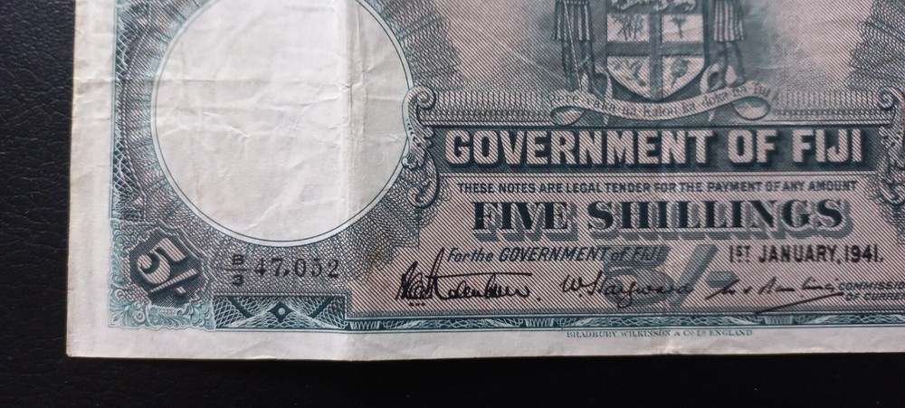 Fiji 5 Shillings, 1941, (P-37d)