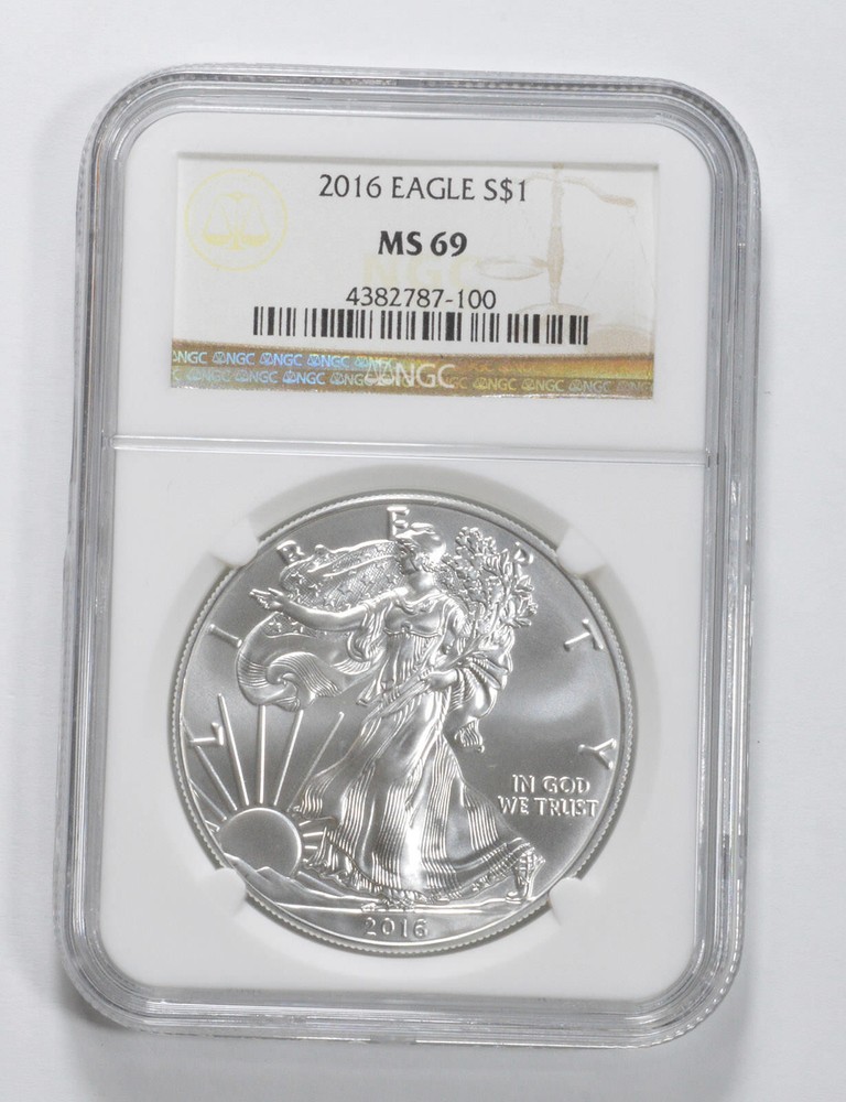 MS69 2016 American Silver Eagle NGC Brown Label