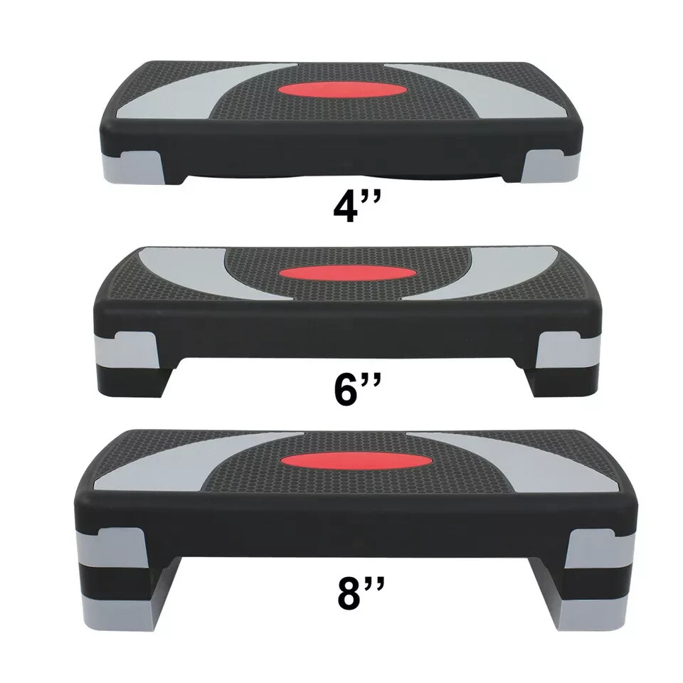 30" Aerobic Exercise Stepper Platform Workout Adjust 4"-6"-8" w/Risers PICK UP