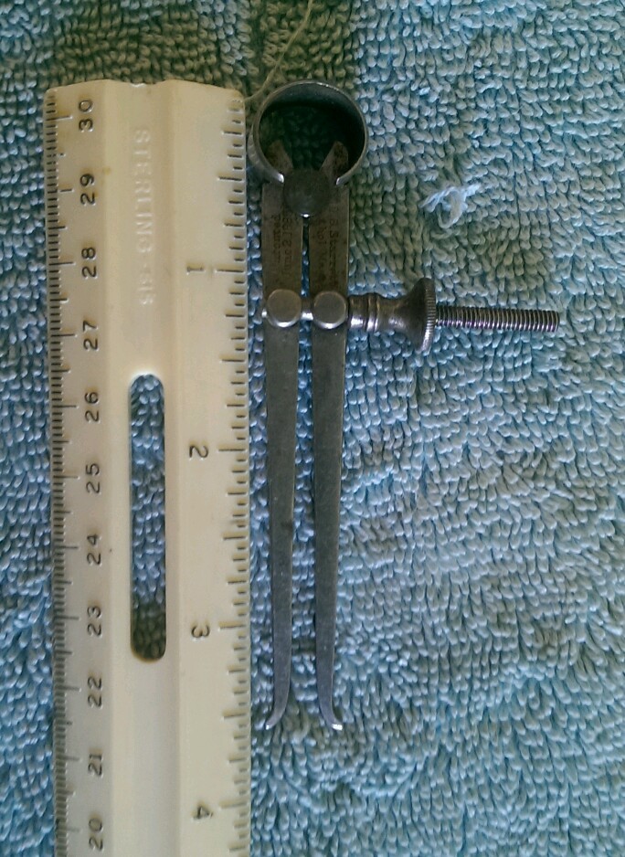 Vintage Starrett Flat Leg Inside Calipers 3"