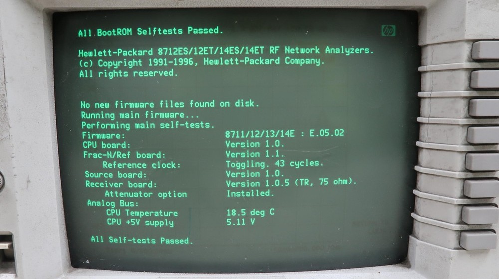 HP 8712ET RF NETWORK ANALYZER M0264
