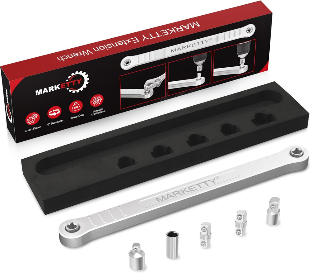 Offset Extension Wrench Impact Ready 3/8" for Tight Spaces Extender Tool With