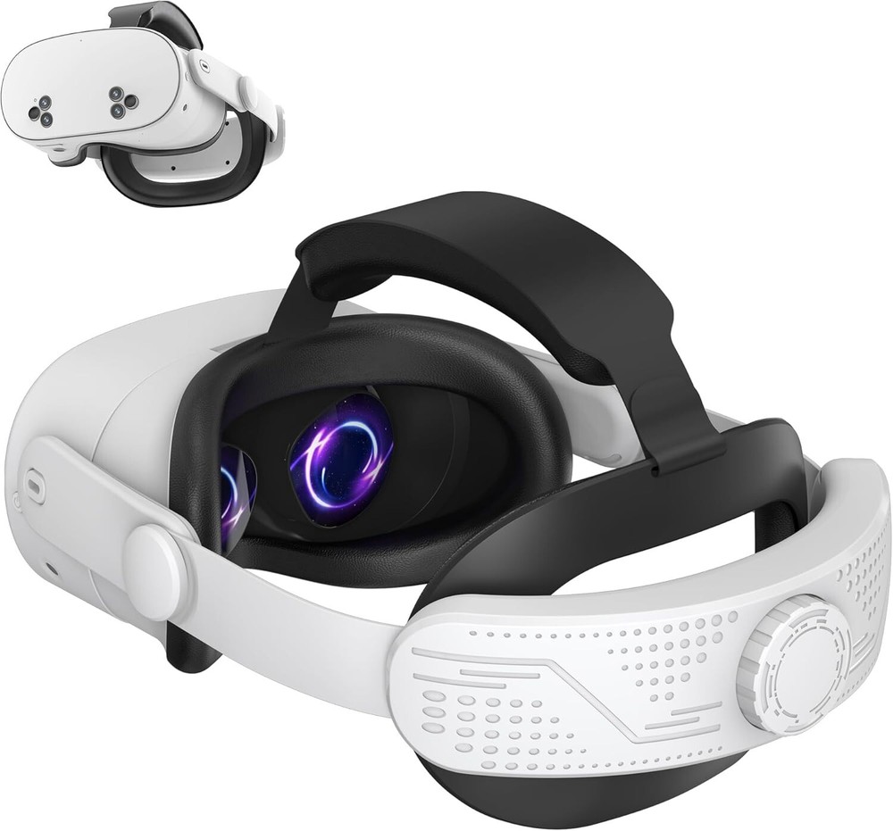 Head Strap for Meta Quest 3S Adjustable T3 Elite HeadStrap Replacement Q3S White