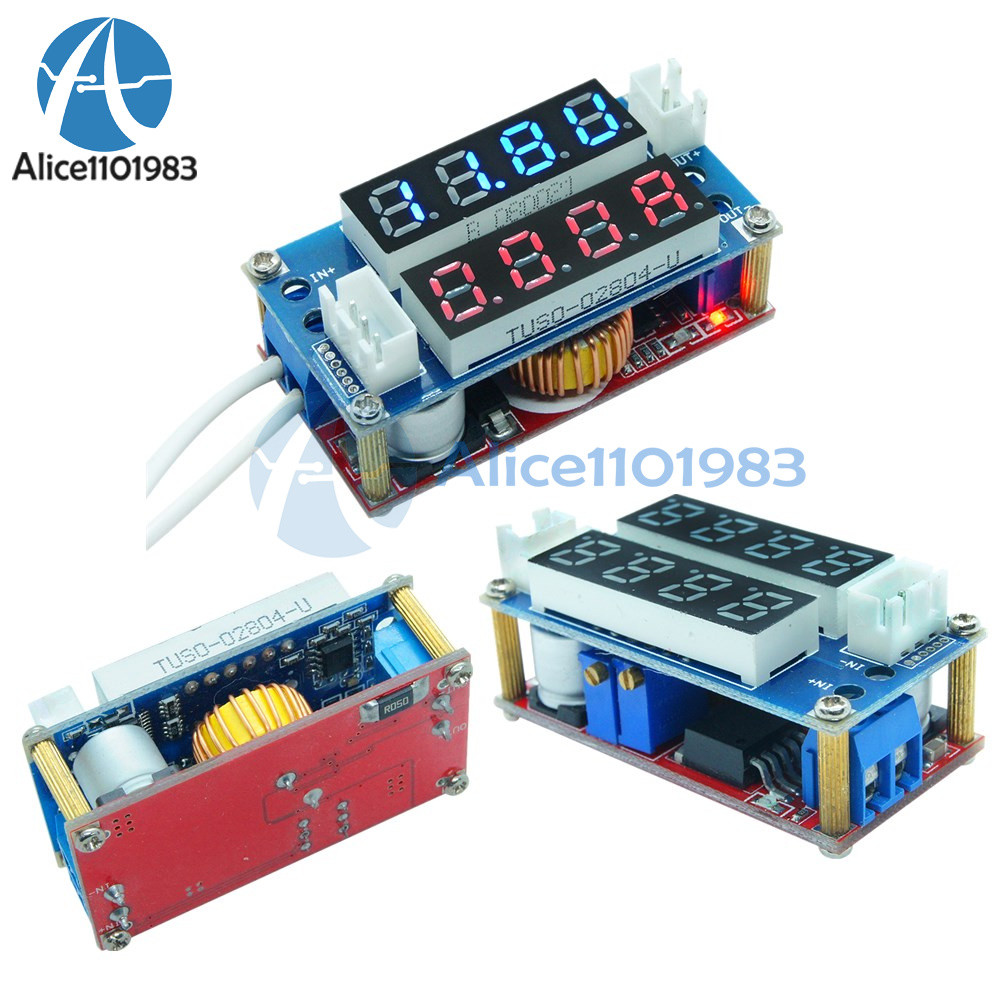 Blue/Red 5A CC/CV Adjustable Step Down Charge LED Panel Voltmeter Ammeter Module