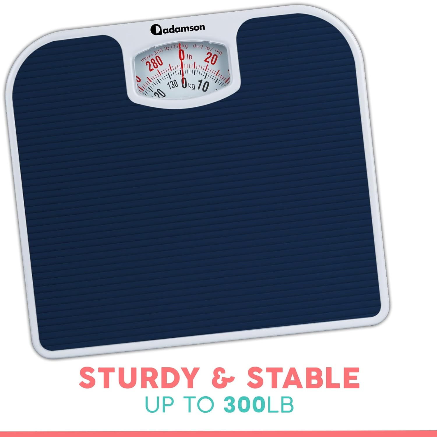 Analog Bathroom Scale Mechanical Body Weight Scale 300 LB Capacity Non Slip