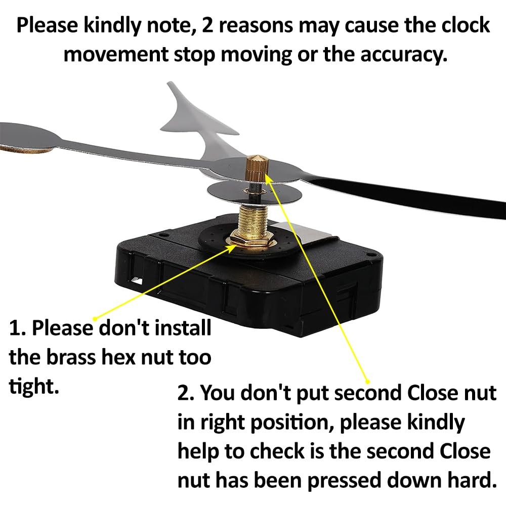 17 inch Large Hands and High Torque Clock Movement Combo