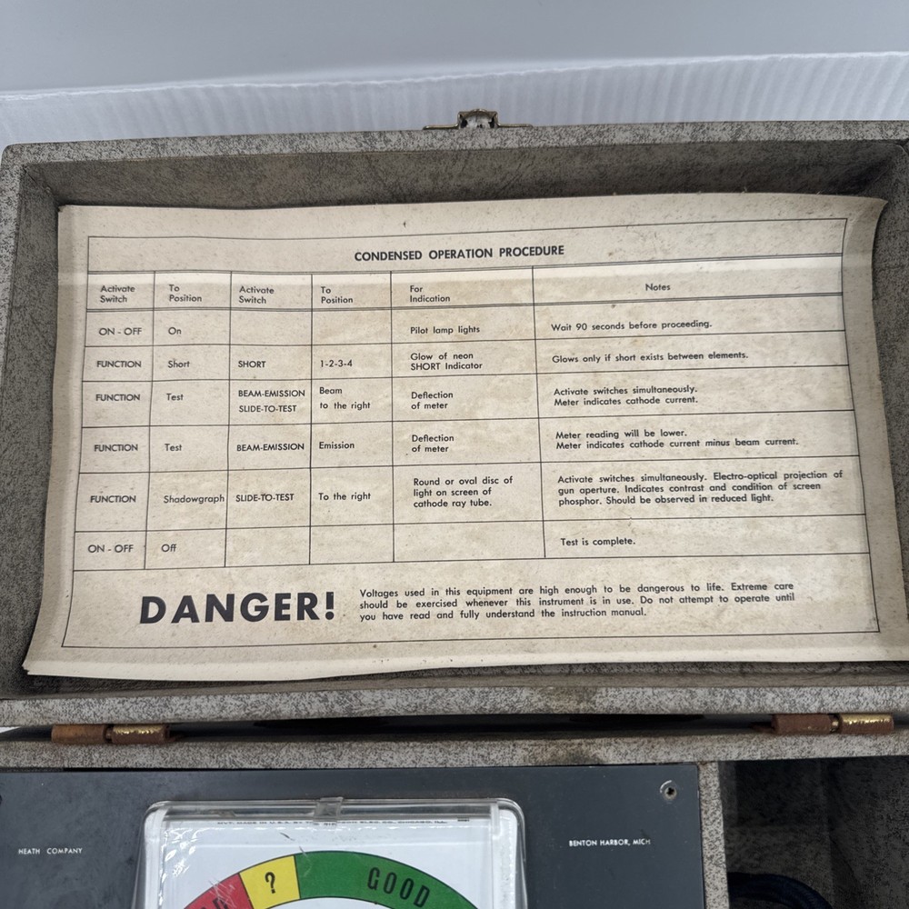 Heathkit Cathode Ray Tube Checker - CC-1