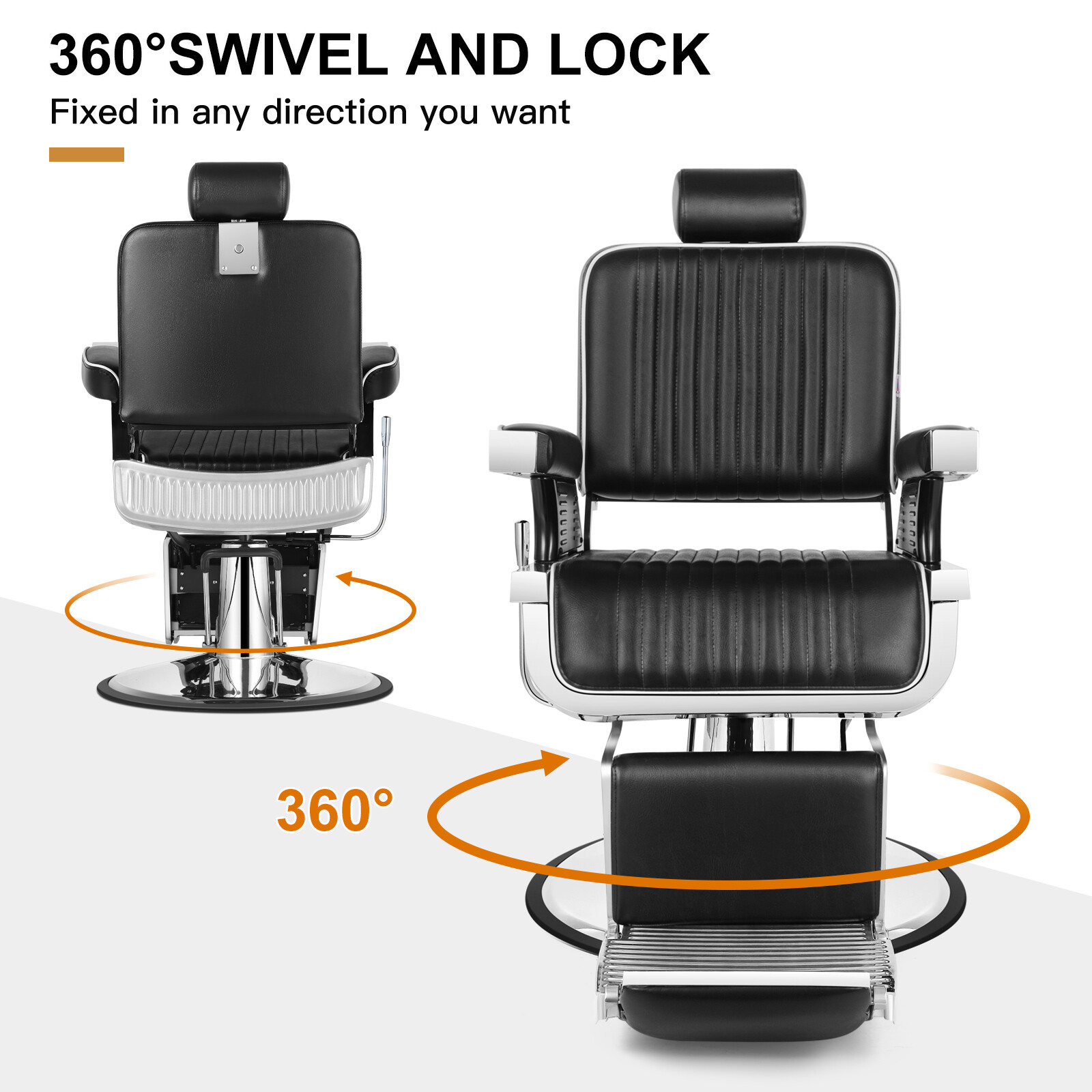 All Purpose Recline Hydraulic Barber Chair Salon Spa Beauty Equipment Heavy Duty