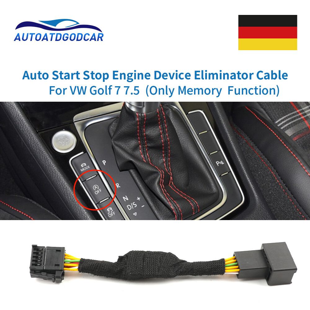 For VW Golf MK7 7.5 Automatic Stop Start Engine System Cable Plug Eliminator Kit