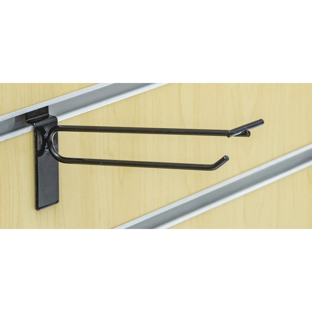 6" Slatwall Scan Hook, Black