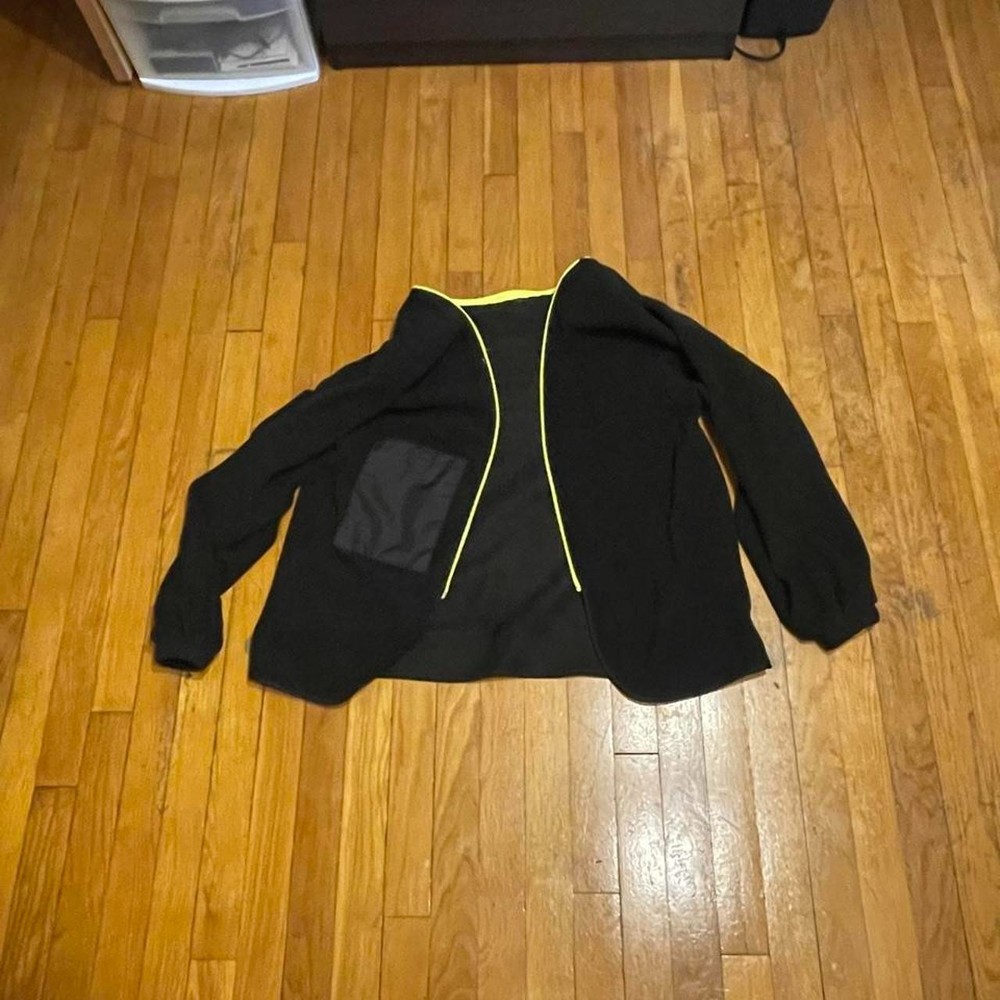 yellow safety jacket with hood - 2 piece